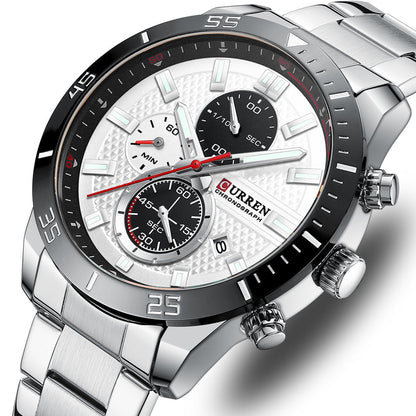 Curren Berna® orologio uomo acciaio