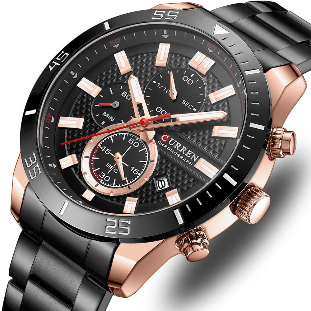 Curren Berna® orologio uomo acciaio
